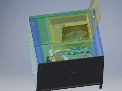 Compressor Chassis 10HP-7KW  3D model