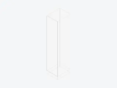 Locker - Laminate - Integral - Classic - 1 Door Low-poly 3D model