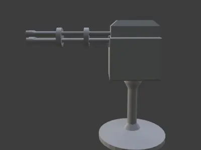 Turret - Low Poly Game Asset Free low-poly 3D model