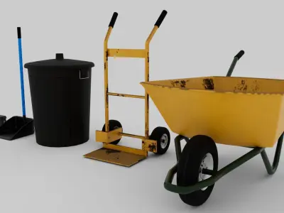 Basics Cleaning Tools  Low-poly 3D model