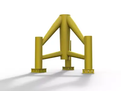Offshore Wind Tripod 3D print model