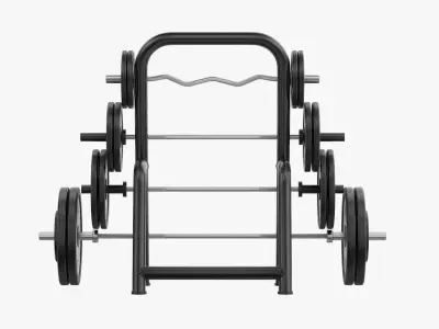 Technogym Barbell Rack Fitness 3D model