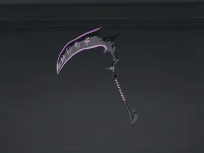 Sickle scythe Low-poly 3D model