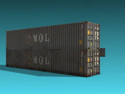 Shipping Container 12 Low-poly 3D model