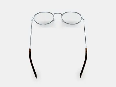 Simon Eyeglasses in Antique Silver Low-poly 3D model