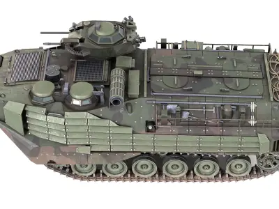 Assault Amphibious Vehicle AAVP 7A1 Low-poly 3D model