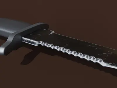 Combat Knife Low-Poly 3D Model Low-poly 3D model buy
