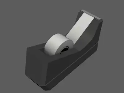 tape 3d model dispenser Low-poly 3D model