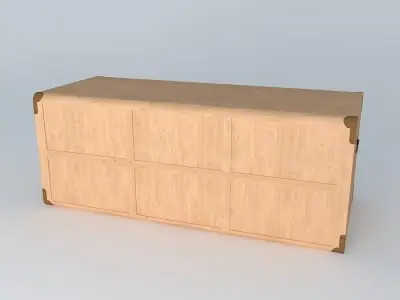 Indiana red pine trunk 3D model