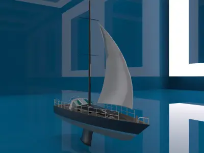 sailing yacht 3D model