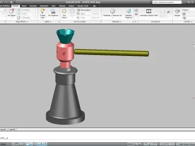 SCREW JACK Free 3D model buy