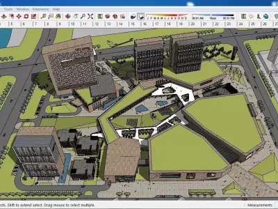 Sketchup Commercial Complex B2 3D model
