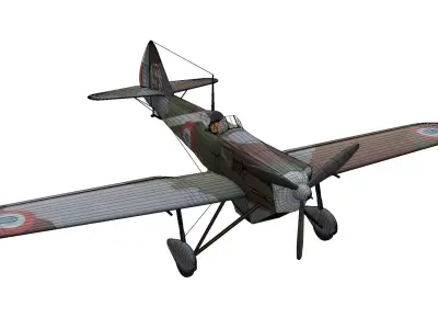 Dewoitine D510 Low-poly 3D model
