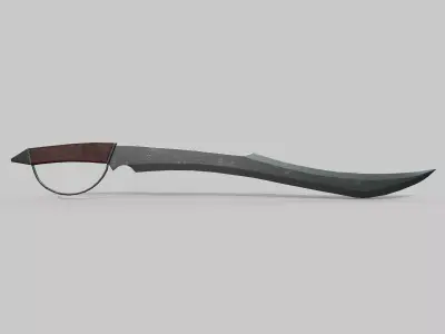 Pirat saber Low-poly 3D model