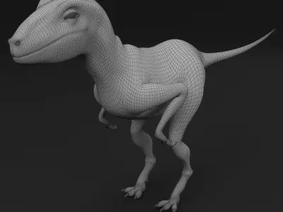 dinosaur velociraptor base mesh 3D model