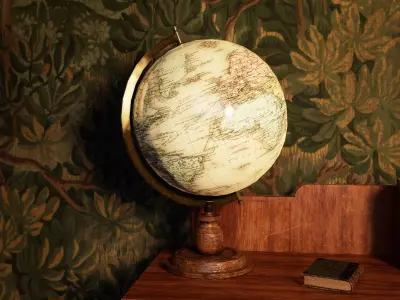 1930 Globe Low-poly 3D model