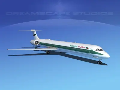 Douglas MD-80 Bulgarian Charter 3D model