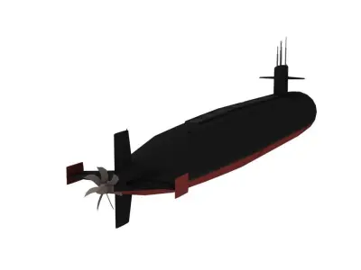 USS Jacksonville SSN-699 Low-poly 3D model