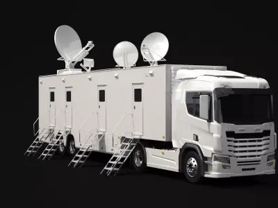 Generic TV Truck Trailer 3D model