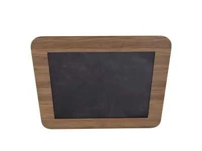 ChalkTablet chalkboard wall art - walnut 3D model