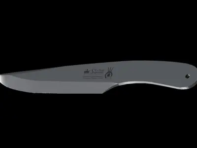 Kizlyar Supreme Throwing Knife Blade Low-poly 3D model