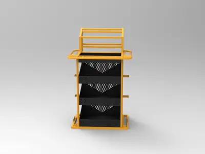 Industrial Tool Rack-Cabinet 3D model