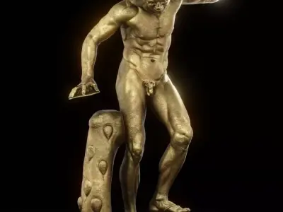 Brass Dancing Satyr Free 3D model