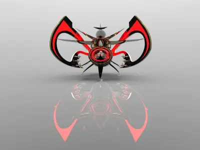 The future spacecraft 3D model
