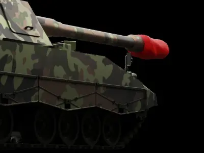 Panzerhaubitze 2000 Low-poly 3D model