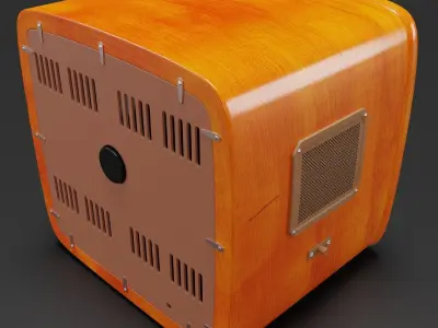 Vintage Wood TV 3D model