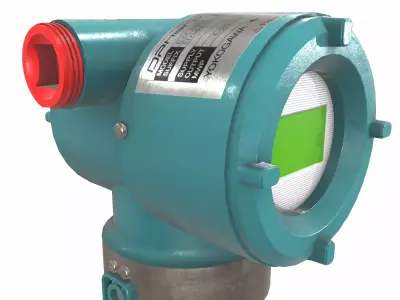 Gauge Pressure Transmitter Low Poly Low-poly 3D model