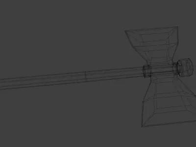 Stylized Battle Axe Game Asset Low-poly 3D model