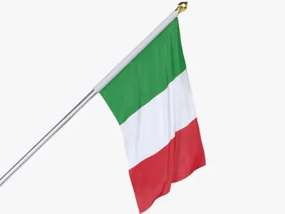  Italy Cloth Flag Wall Mount Animated 