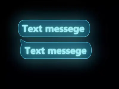 Free Scifi Neon Text Free 3D model