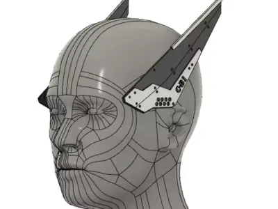 Cyberpunk Techwear Cat Ears CB-1 3D Model STL 3D print model