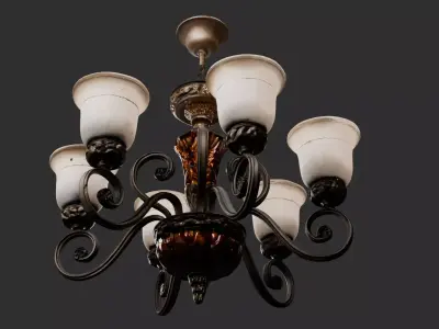 Vintage Ceiling Chandelier 3D model