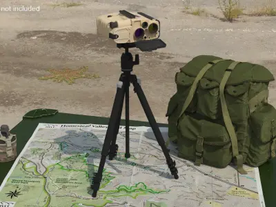Target Acquisition Optics Tripod Sand 3D model