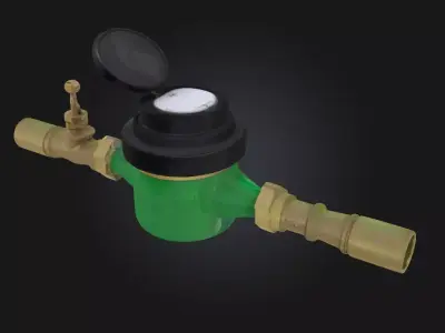 Water Meter Valve Functional Utility Component 3D model