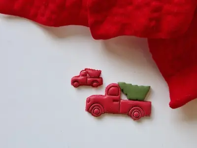 Chrismas Truck - Polymer Clay Cutter 3D model