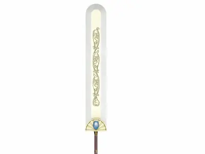 Double sword 6 Low-poly 3D model