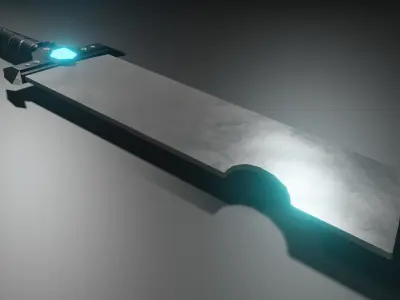 Heavy Sword Low-poly 3D model