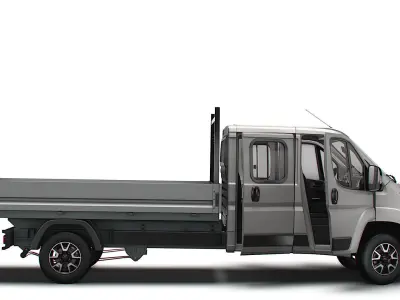 Opel Movano Crew Cab Truck HQInterior 2023 3D model