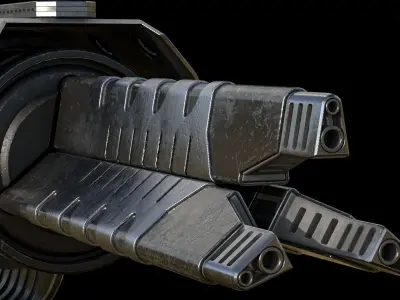 cannon arm Low-poly 3D model