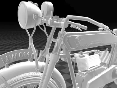 old indian bike model 1913 3D print model