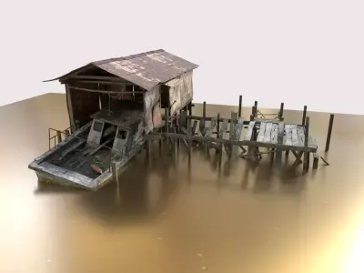 Abandoned Boathouse 3D model