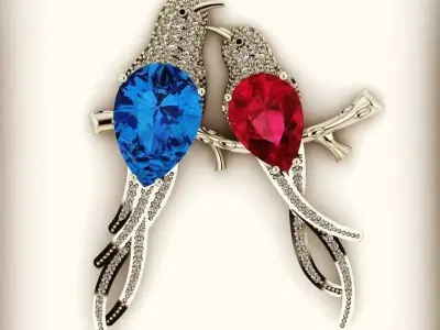 bird necklace 3D model