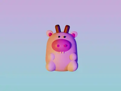 Toy Cow Free 3D model