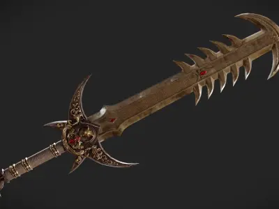 Ritual Sword Low-poly 3D model