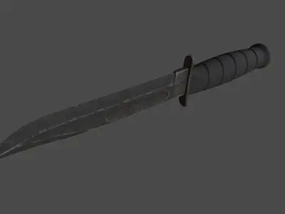 knife 6 Low-poly 3D model