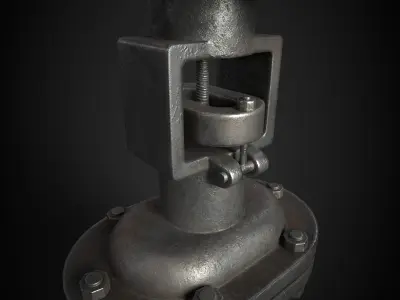 pipe valve Low-poly 3D model